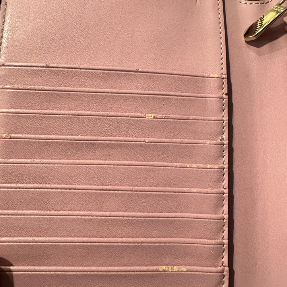 Tumi Pink Pebbled Wristlet Clutch EUC - Picture 14 of 15